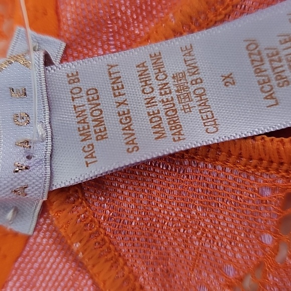 Savage X Fenty Floral Pink & Orange Sexy Panties Sz:2X - Picture 4 of 7